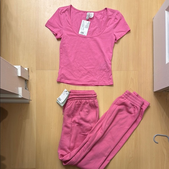 Pink Top and Joggers Set from H&M - Picture 1 of 5